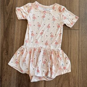 Posh Peanut Frida Flamingo Bodysuit Twirl Dress